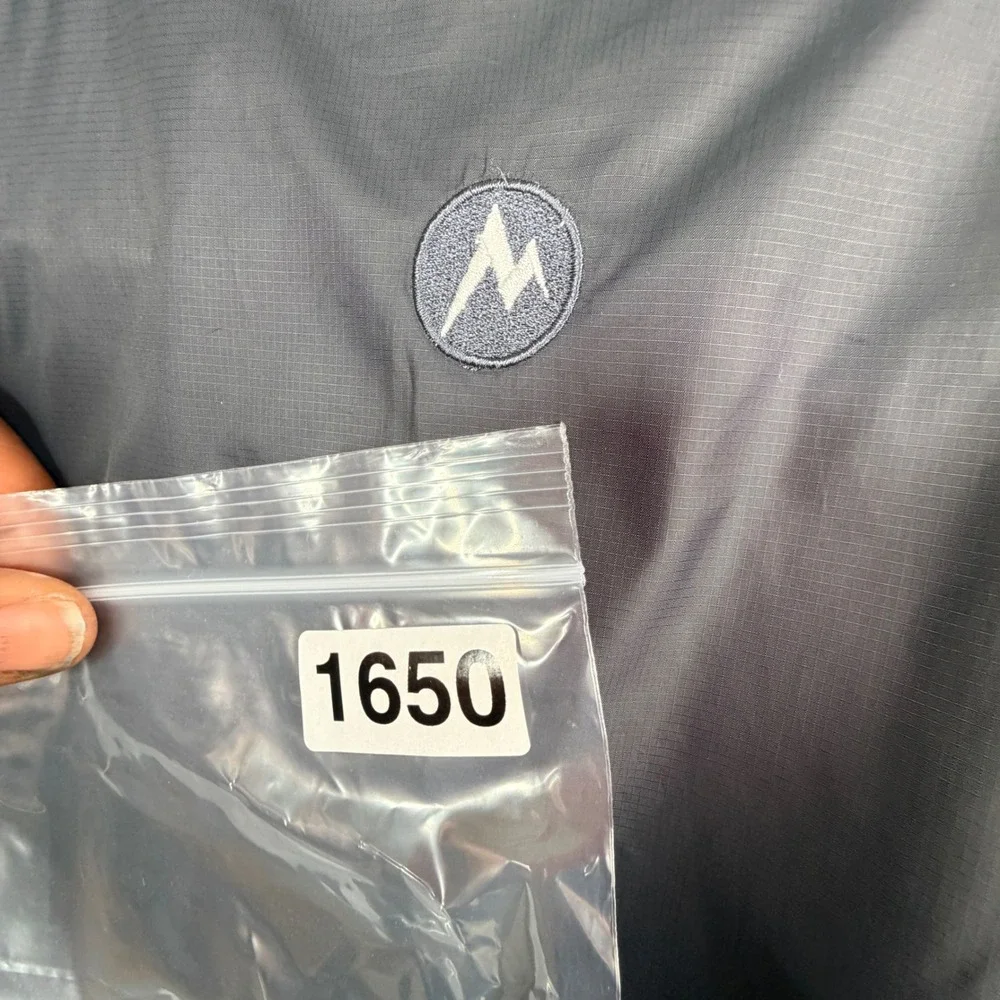 Marmot Full Zip Fleece Lined Vest XL Black Ripstop Shell Outdoor Hiking
